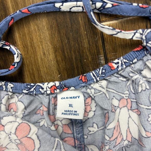 Old Navy Size XL Plus Size Blue, Pink, Floral Paisley Dress V neck Midi/Maxi - Picture 3 of 14